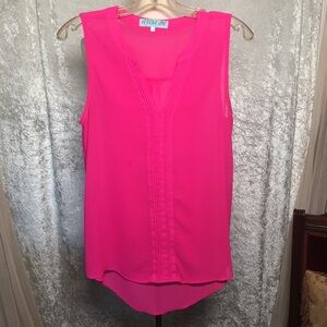 Dina  Be Pink V neck Tank Top Size M